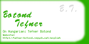 botond tefner business card